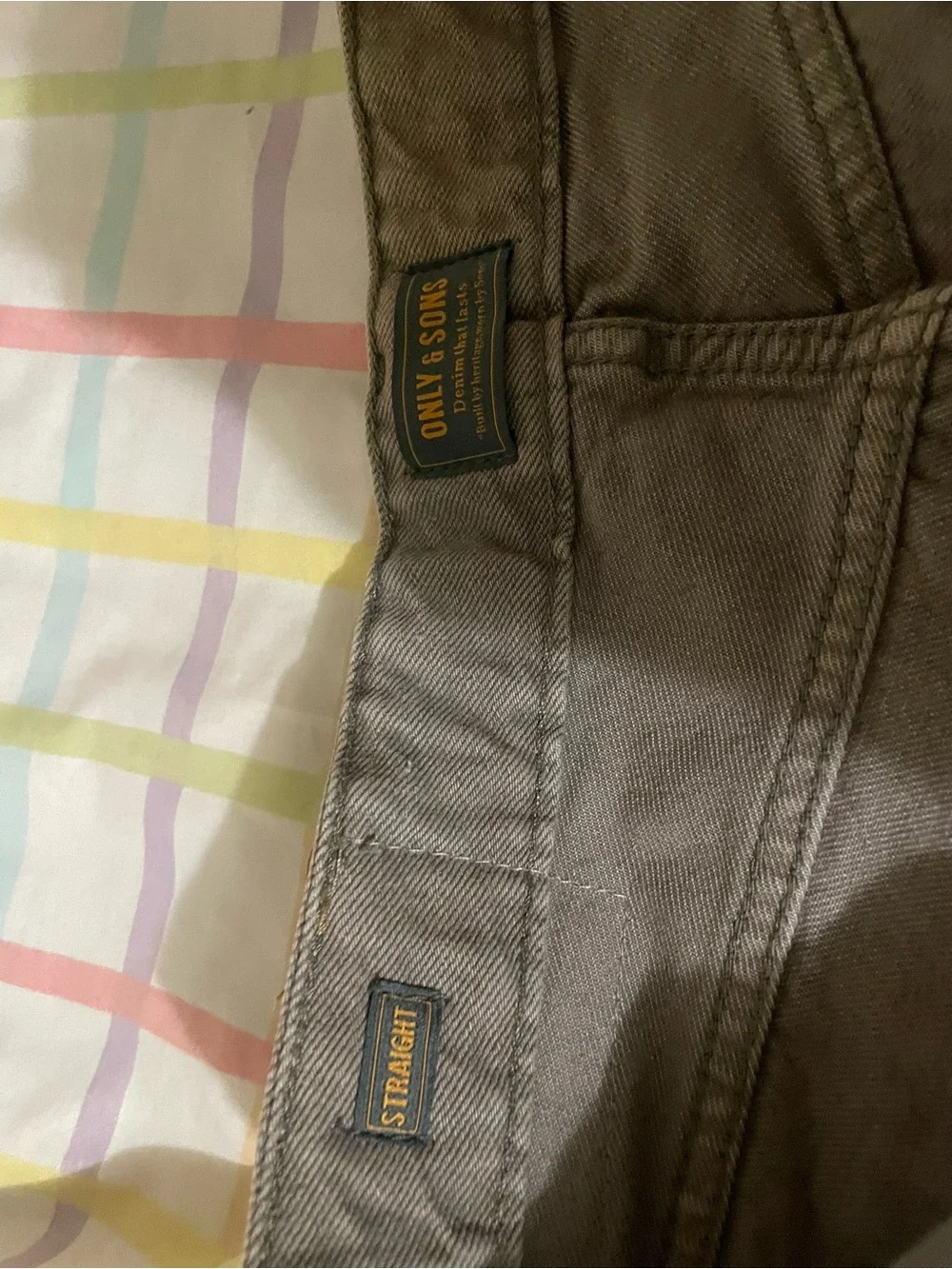 ONLY & SONS Men's Flat-Front Shorts in Olive Taupe